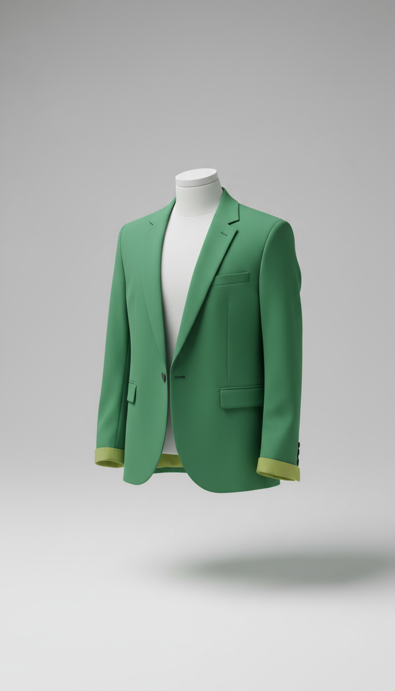 Unstructured Blazer in Signature Green