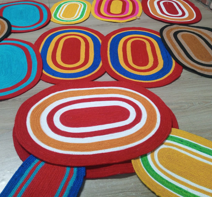 Jute floor mate #k015